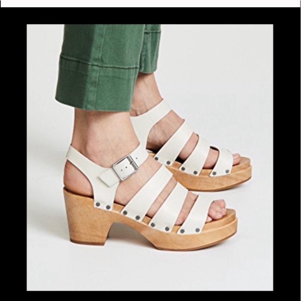 Madewell Strappy White Clogs
